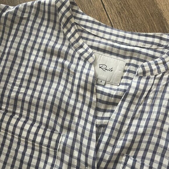 RAILS NAVY GINGHAM BUTTON DOWN SIZE S - Picture 6 of 7